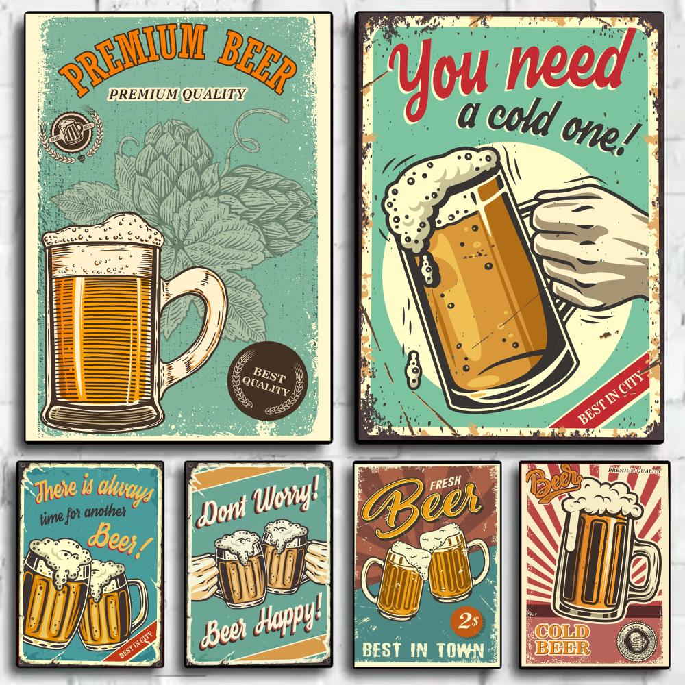 Wine Beer Photo - Beer Wine Retro Style Painting Calligraphy