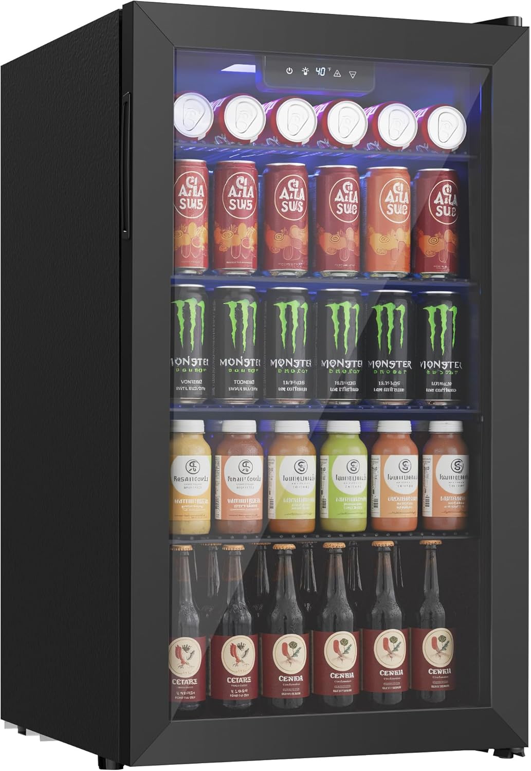Wine Beer Mini Fridge - Beverage Refrigerator Cooler, 126 Can Mini