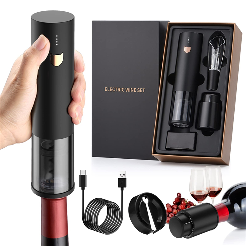 Wine Opener Electric - 【FUXQ】Electric Cordless Wine Opener Rechargeable Automatic