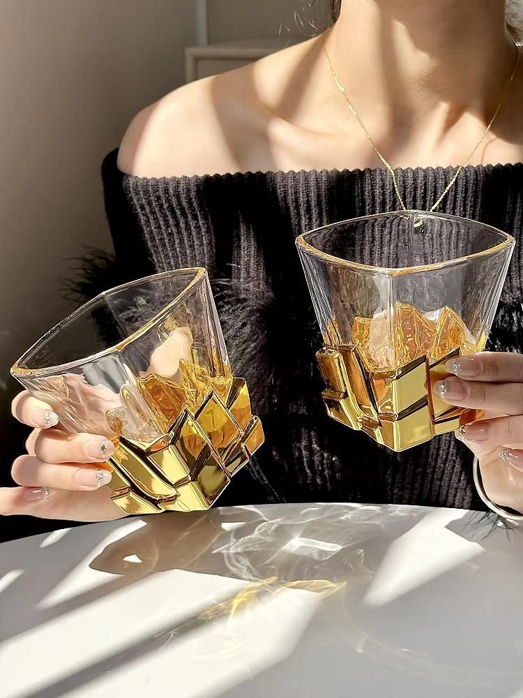 Wine Beer The Whiskey - Space Gold Ice Cube Cup Artistic