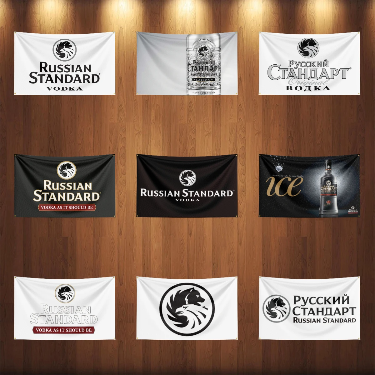 Wine Beer Rum - 3×5ft r-russian standard Vodkas Flag Polyester