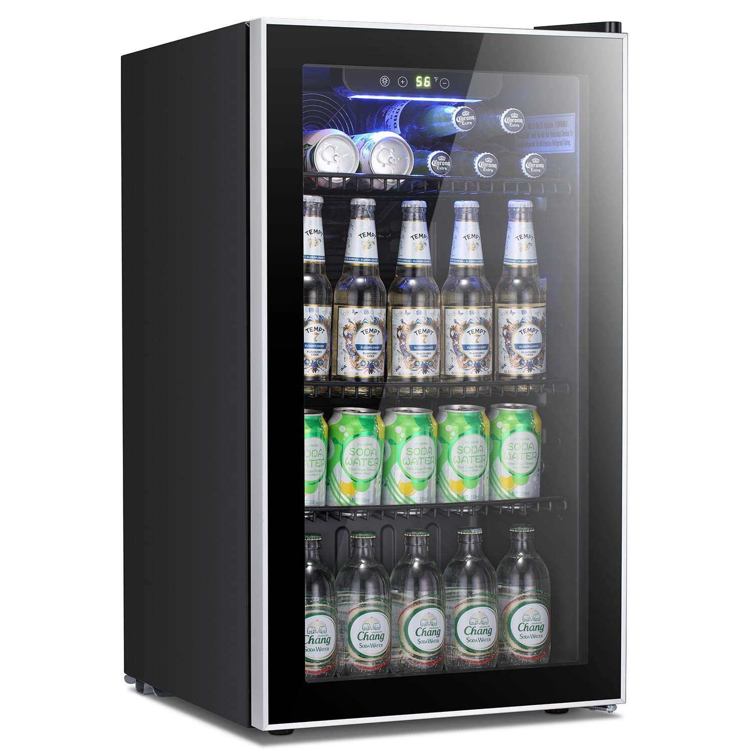 Wine Beer Mini Fridge - Beverage Refrigerator Cooler -120 Can Mini