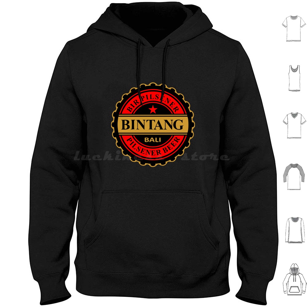 Wine Beer Rum - Bintang Pilsener Beer Hoodie Cotton Long