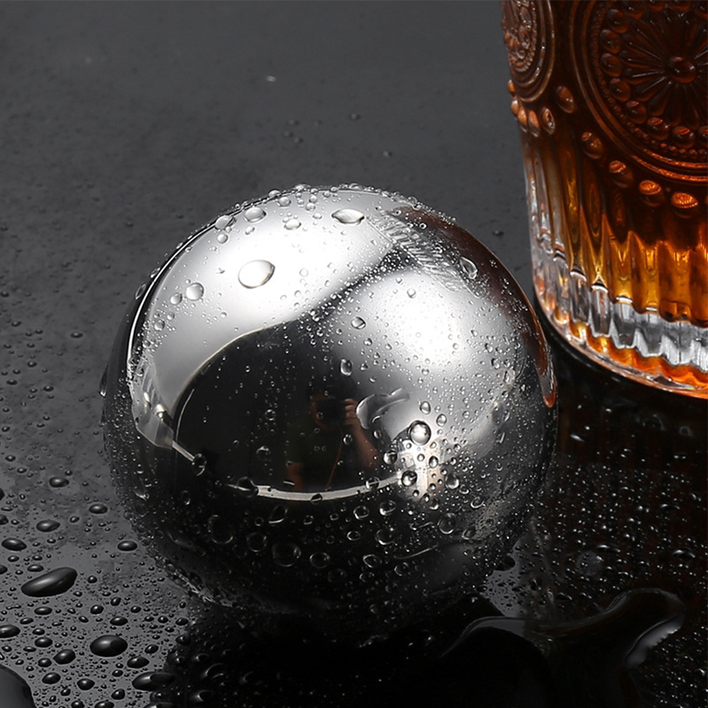 Whiskey Stone Set - 38MM Reusable Stainless Steel Ice Cubes