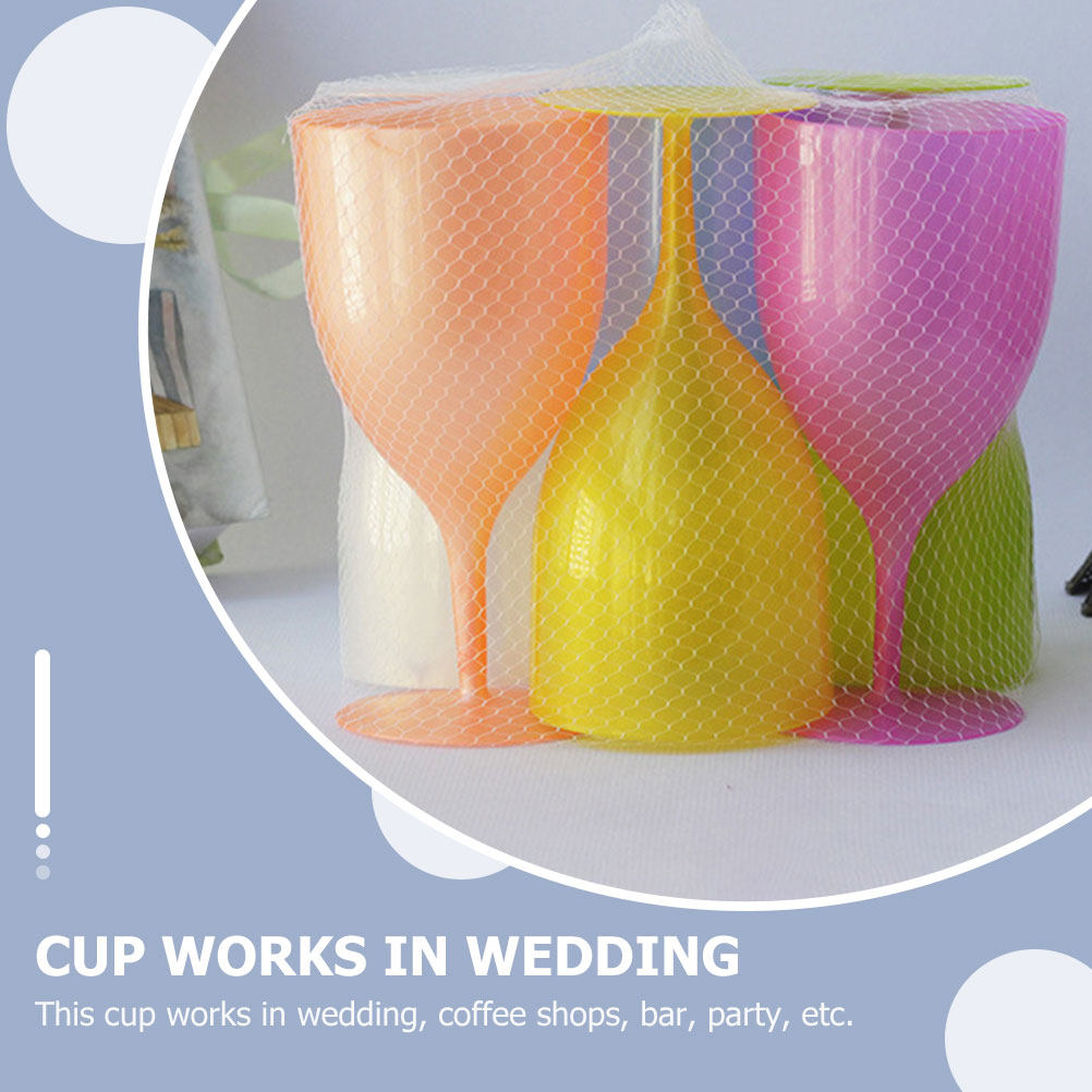 Wine Beer The Whiskey - 6Pcs Colorful Plastic Goblet Set High