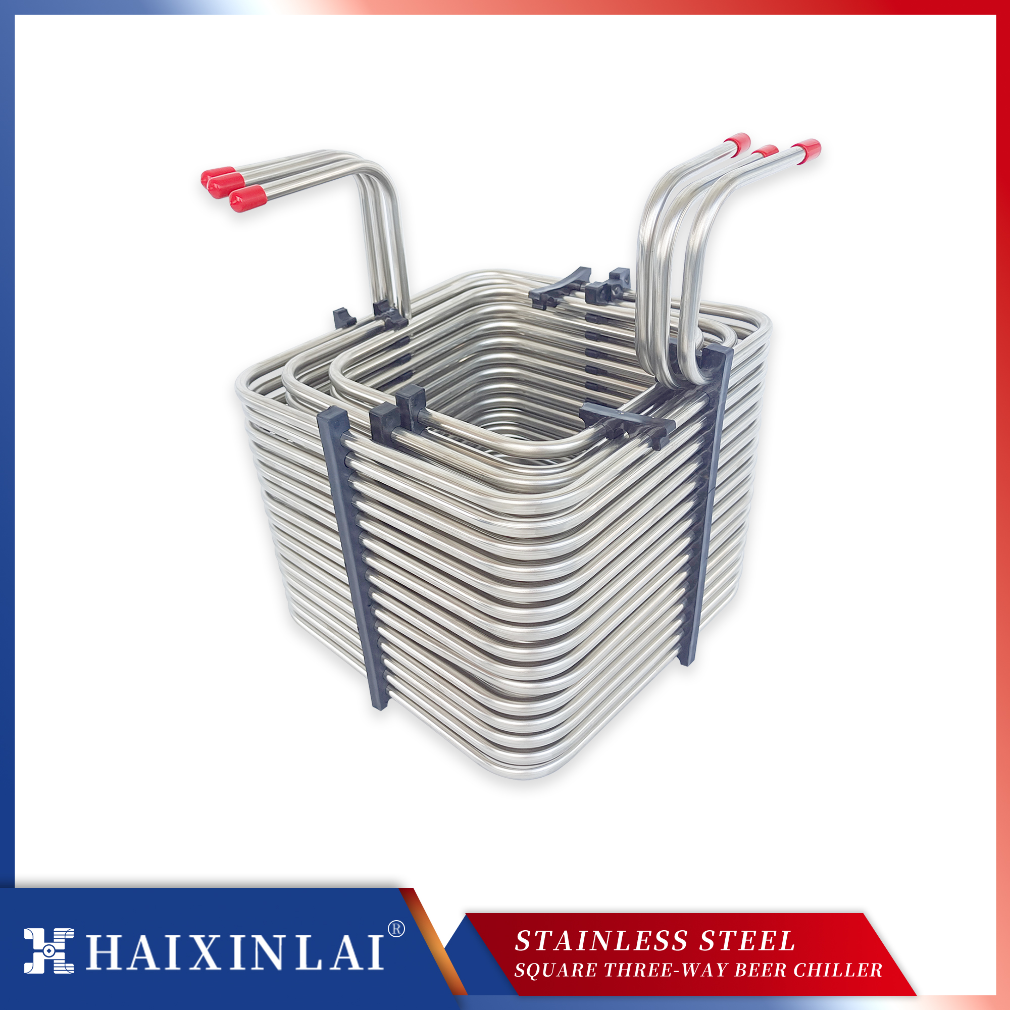 Wine Draft Beer - 3-way square stainless steel cooling coil,