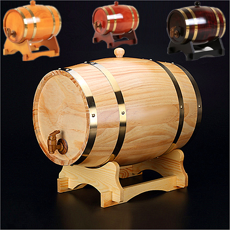 Wine Beer Rum - 3L Beer Brewing Keg Vintage Wood