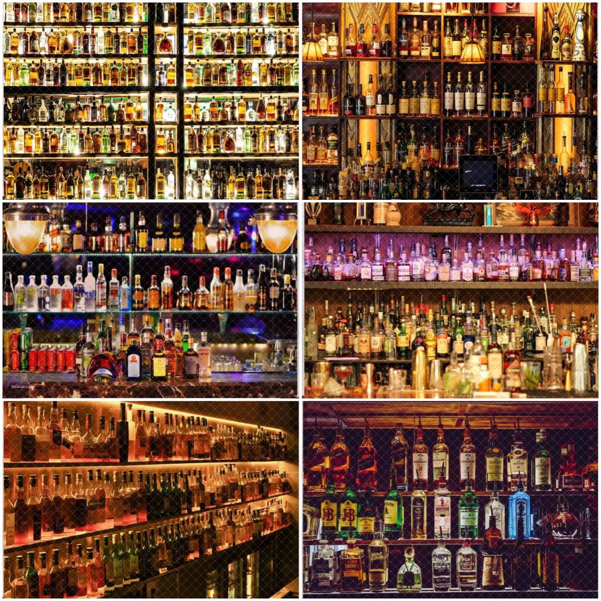 Wine Beer Whiskey Year - Whiskey Bar Bottle Theme Backdrop Retro