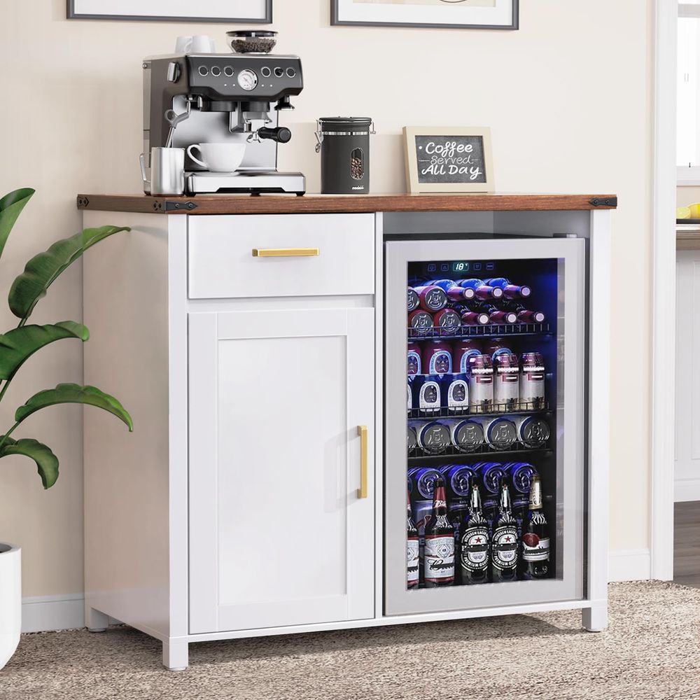 Wine & Beer Emporium - Coffee Bar with Mini Fridge Space,