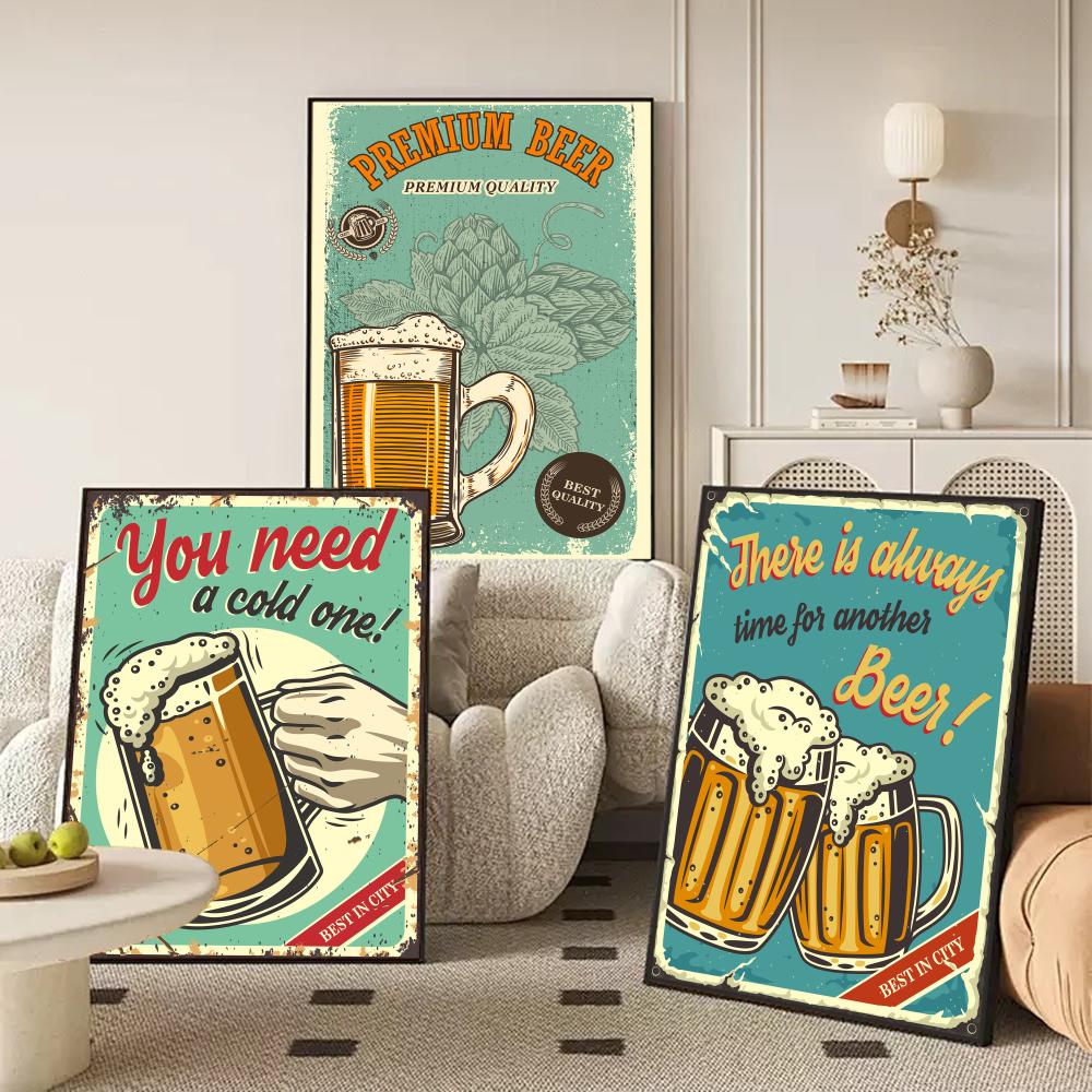 Beer Wine Retro Style Painting – Wine Beer Photo Bewertung und Preis