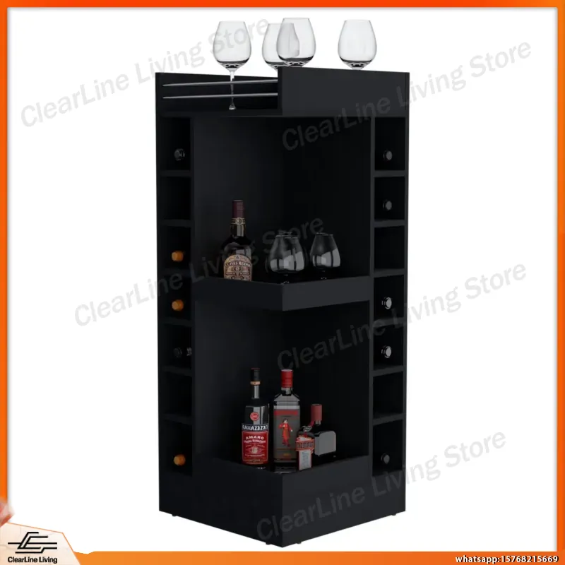 Black Corner Bar Cabinet with  – Wine Beer Rum Bewertung und Preis