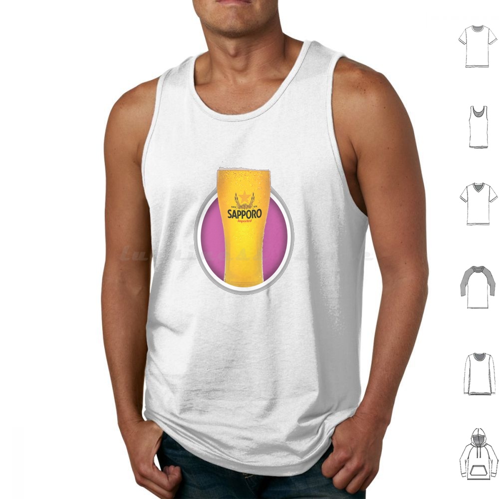 Sapporo Black Tank Tops Print  – Wine Beer Rum Bewertung und Preis
