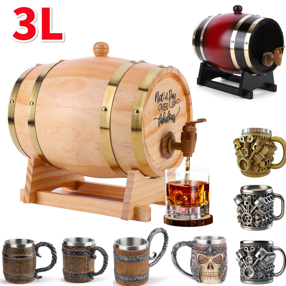 3L Wooden Whiskey Barrel with  – Wine Beer Rum Bewertung und Preis