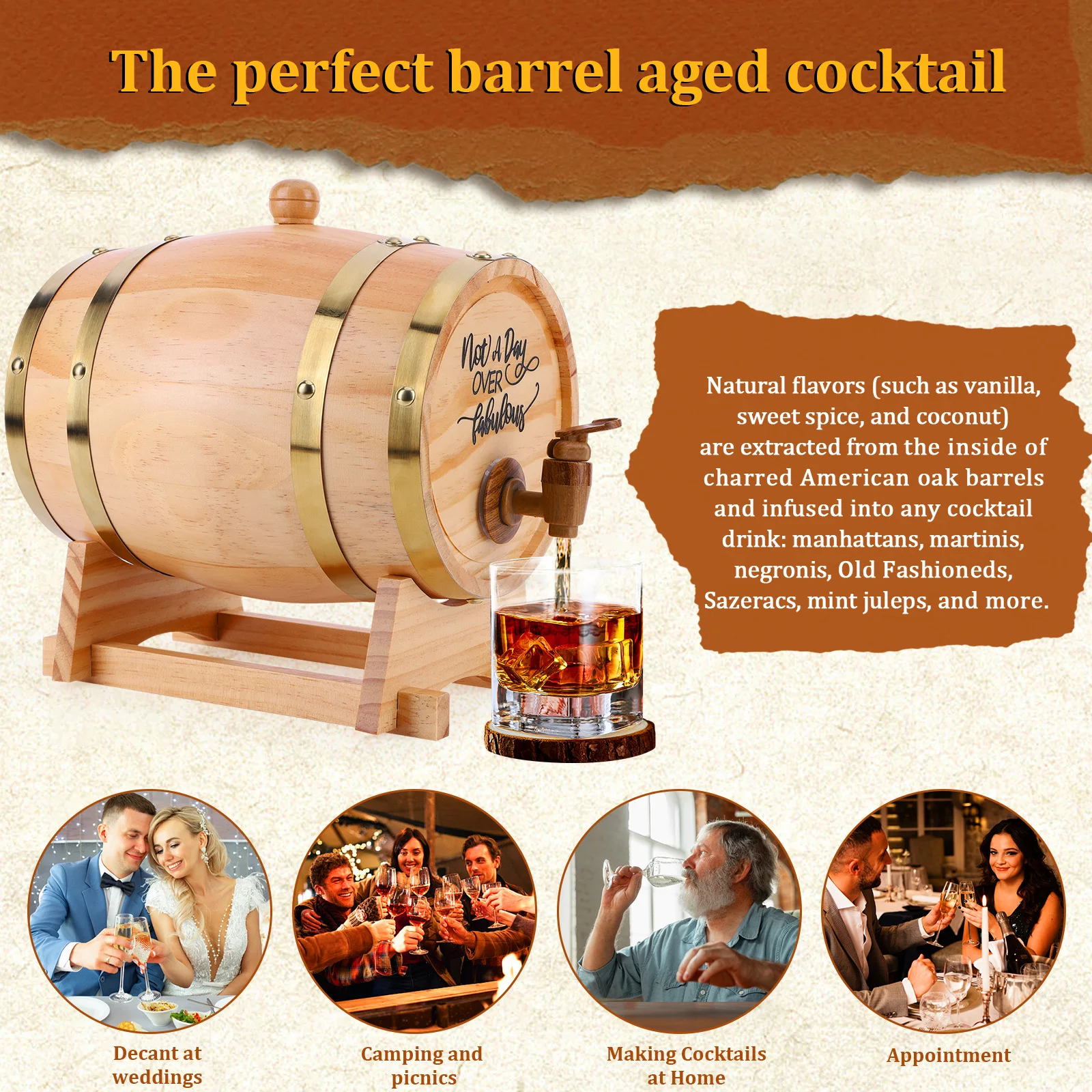 3L Wooden Whiskey Barrel with  – Wine Beer Rum Bewertung und Preis