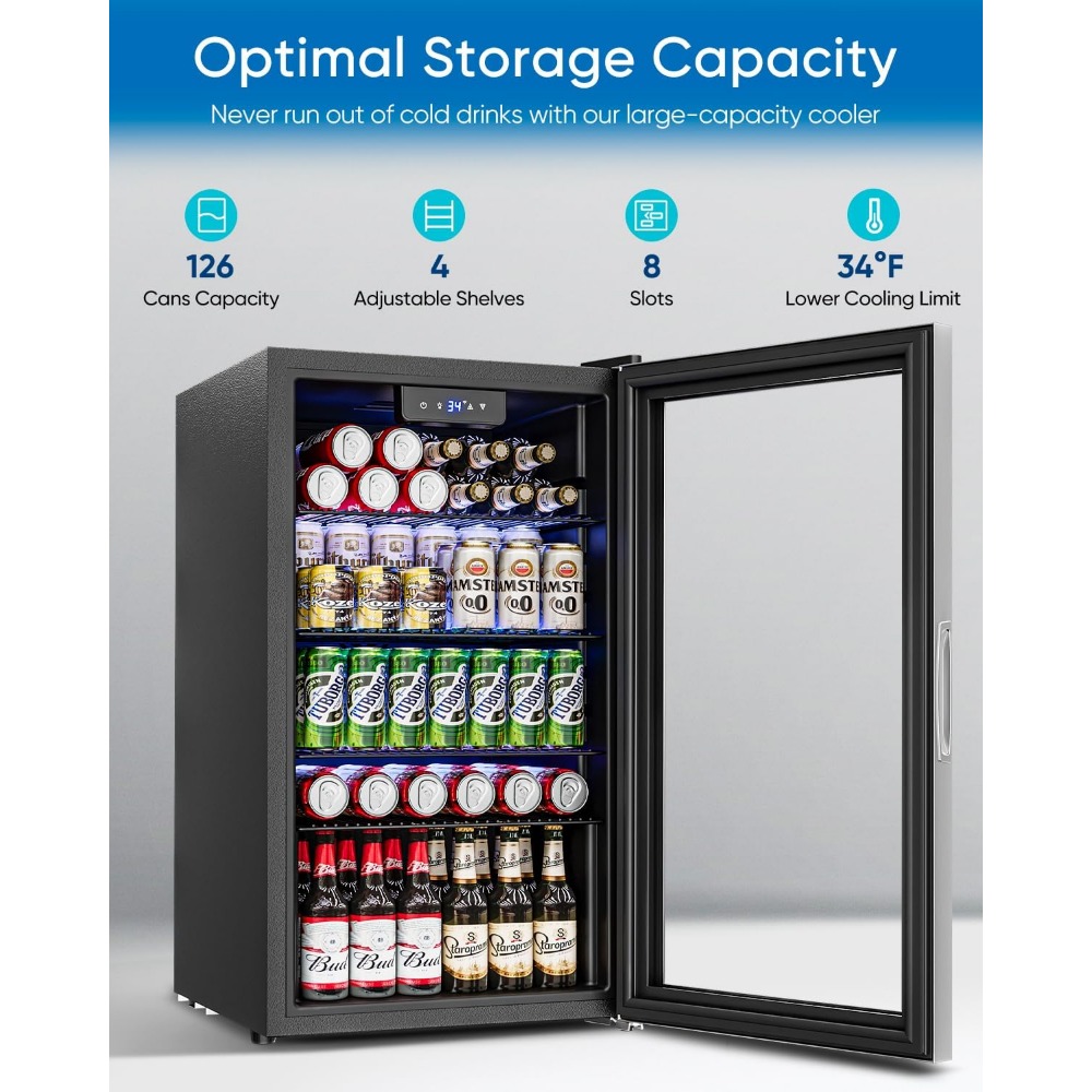 Beverage Refrigerator Cooler - – Wine Beer Mini Fridge Bewertung und Preis