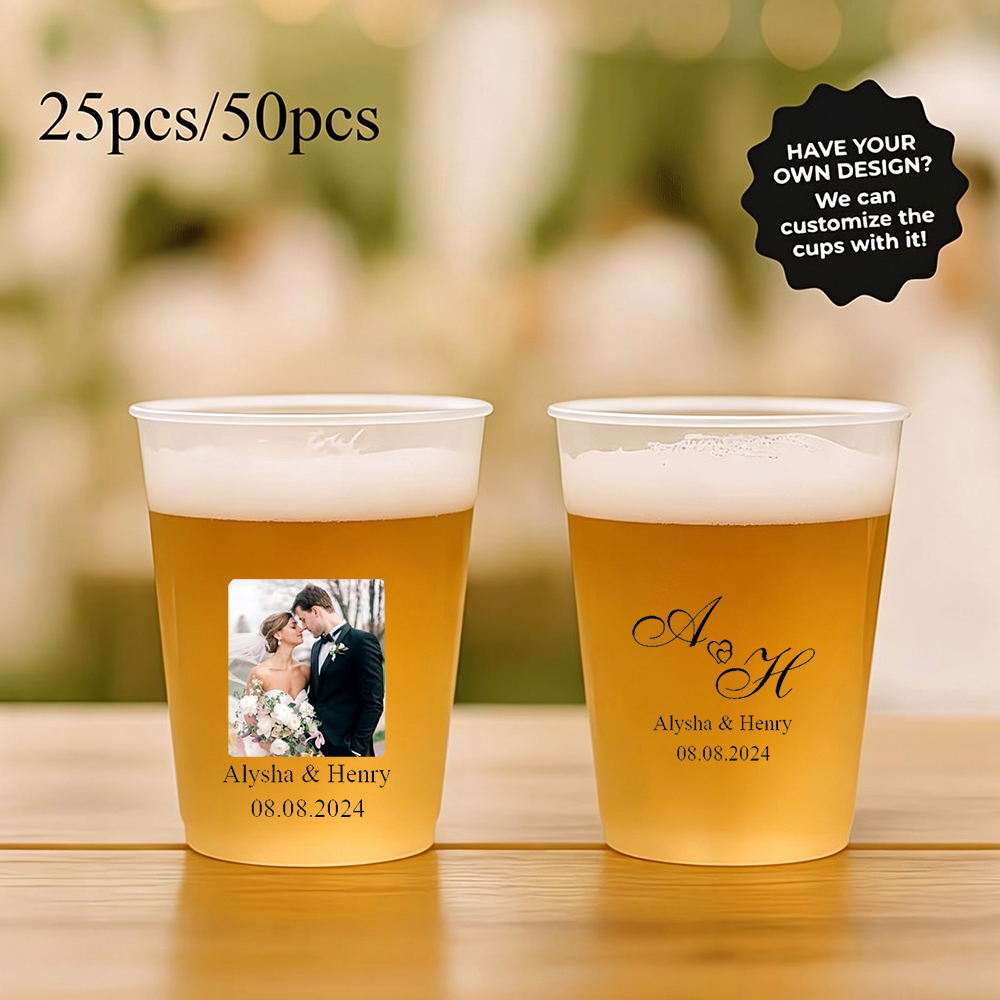 Custom Photo Name Wedding Plas – Wine Beer Photo Bewertung und Preis