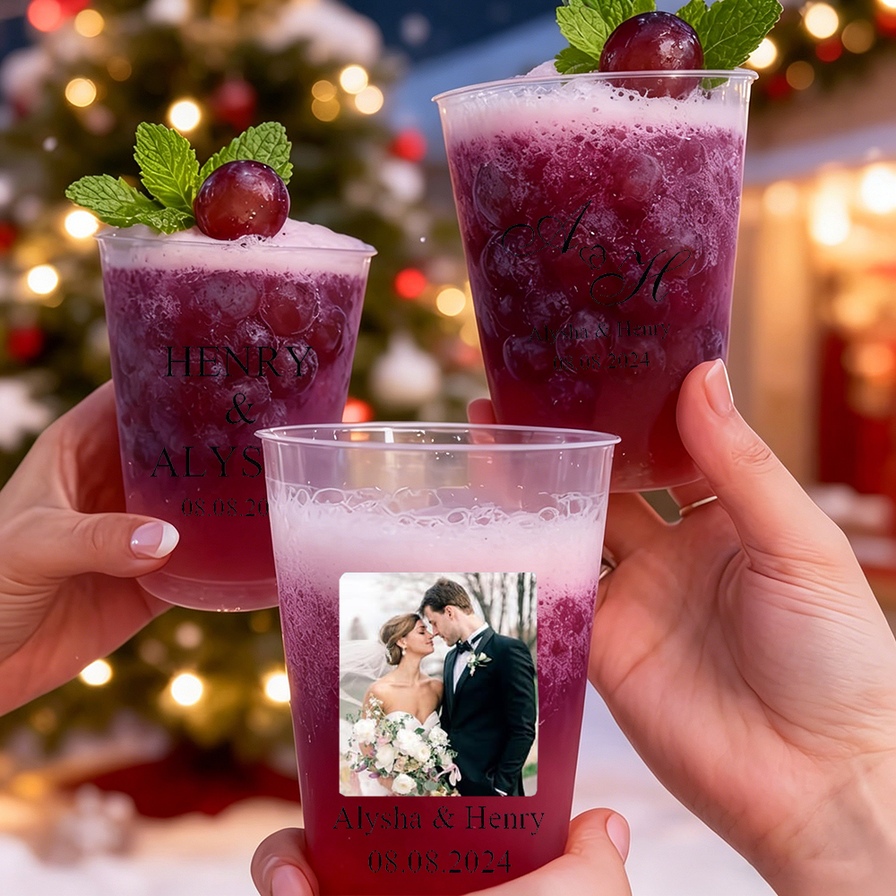 Custom Photo Name Wedding Plas – Wine Beer Photo Bewertung und Preis