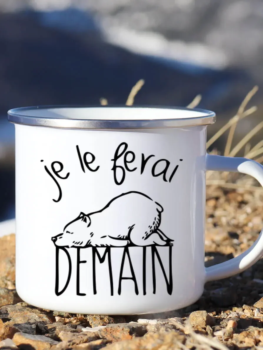 Cute Enamel Coffee Mug French  – Wine Beer Festival Bewertung und Preis