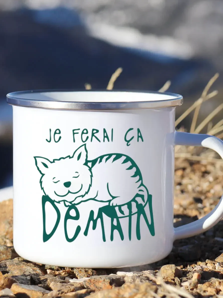 Cute Enamel Coffee Mug French  – Wine Beer Festival Bewertung und Preis
