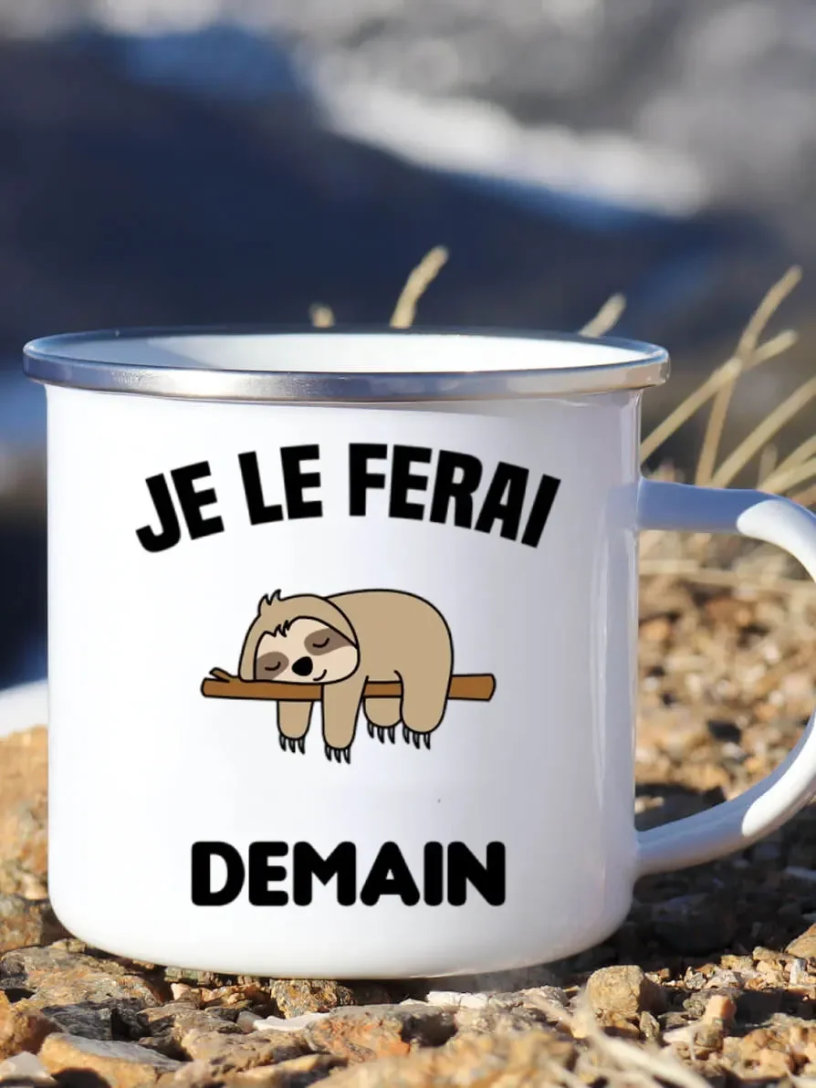 Cute Enamel Coffee Mug French  – Wine Beer Festival Bewertung und Preis