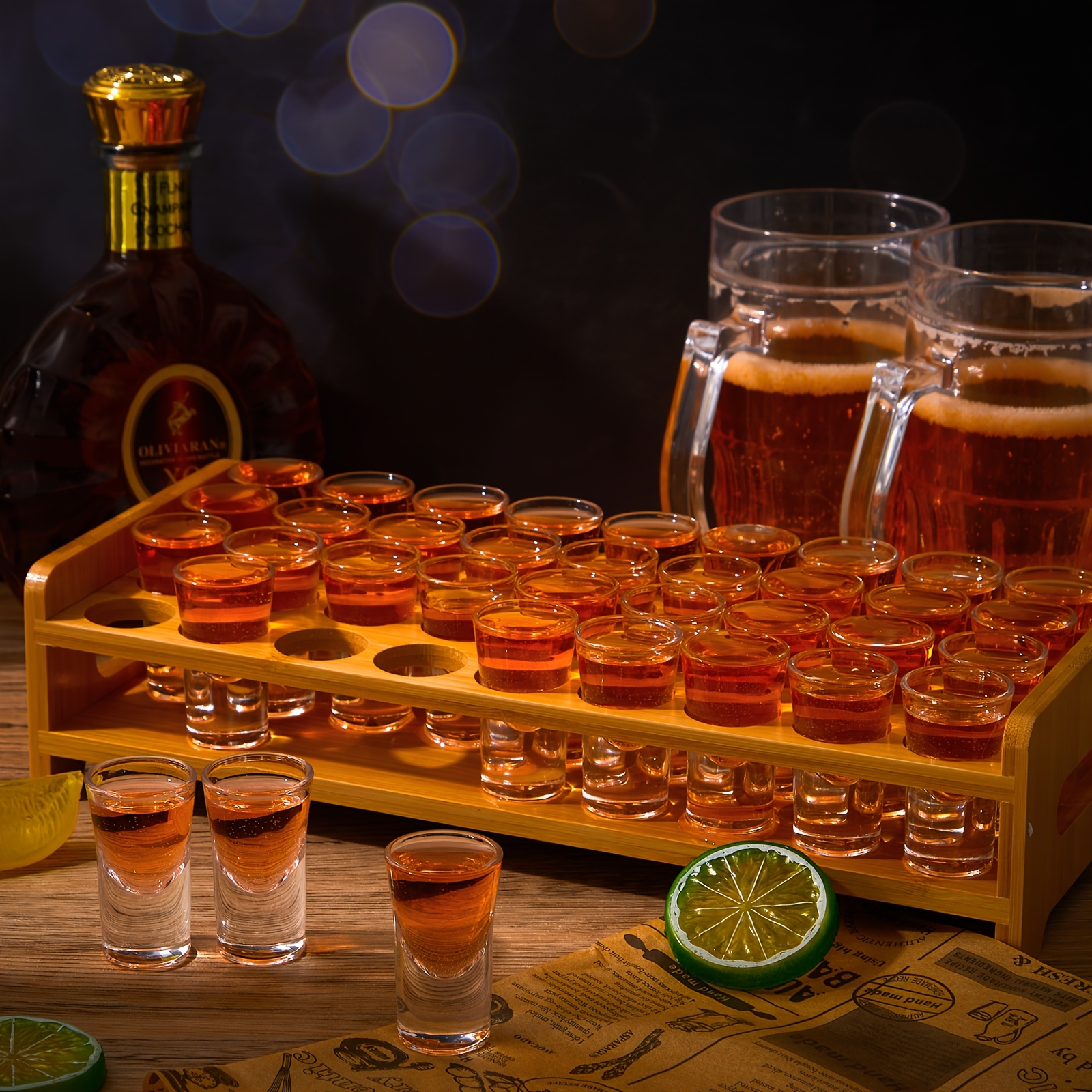 Set Of 36 Shot Glasses Holder  – Wine Beer The Whiskey Bewertung und Preis