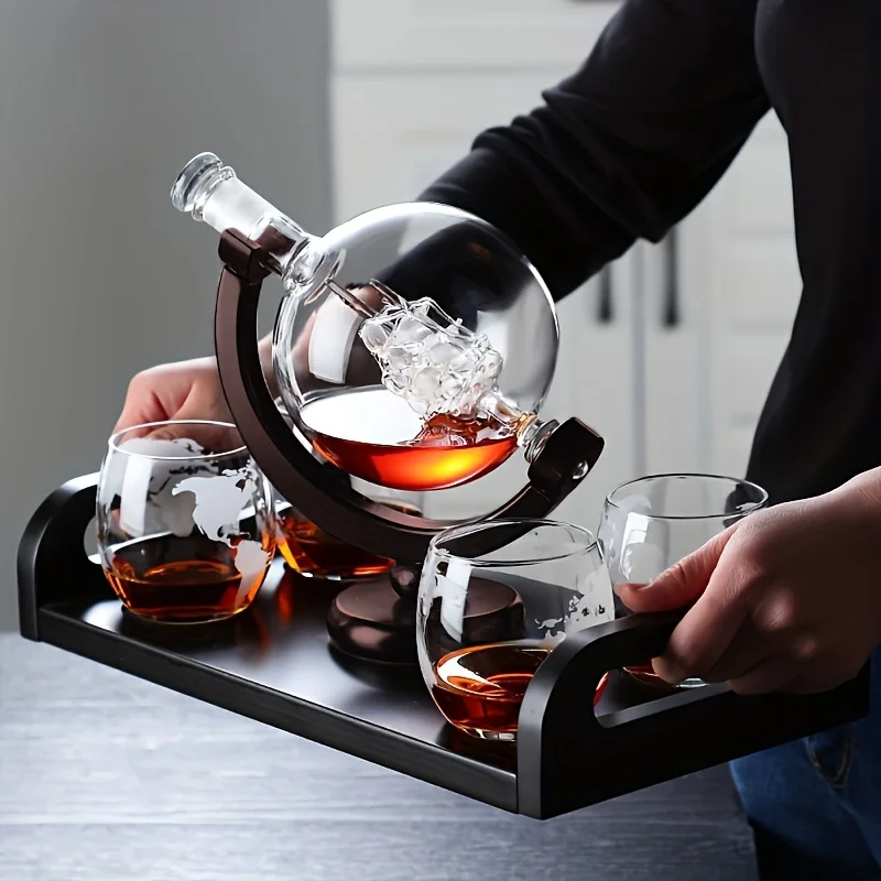 Globe Shaped Whiskey Decanter  – Whiskey Stone Set Bewertung und Preis