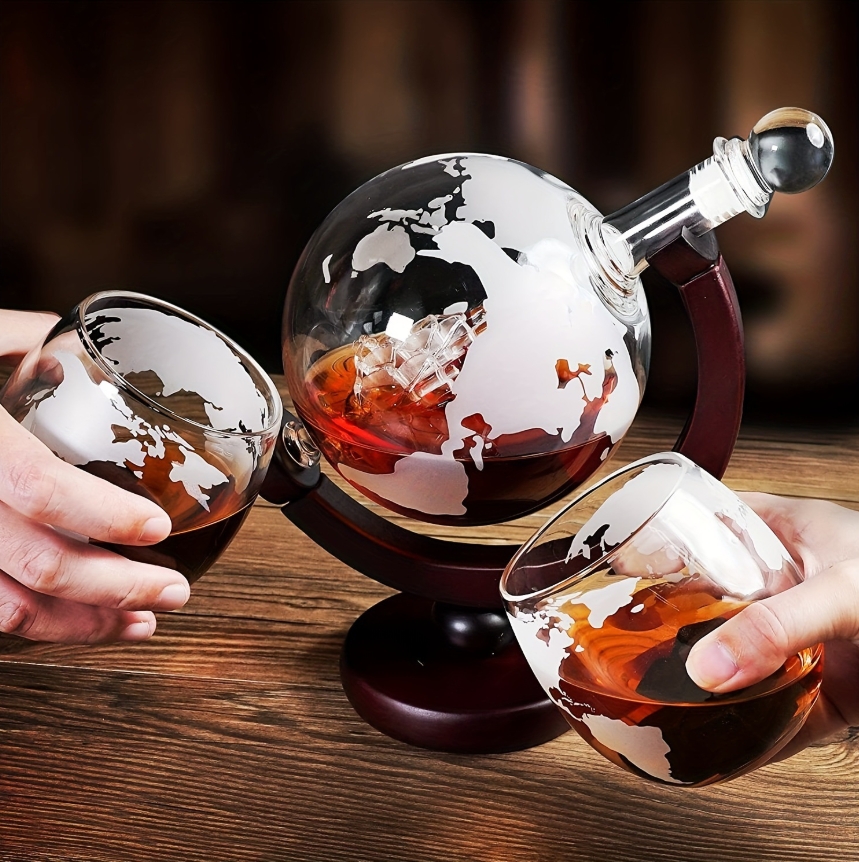 Globe Shaped Whiskey Decanter  – Whiskey Stone Set Bewertung und Preis