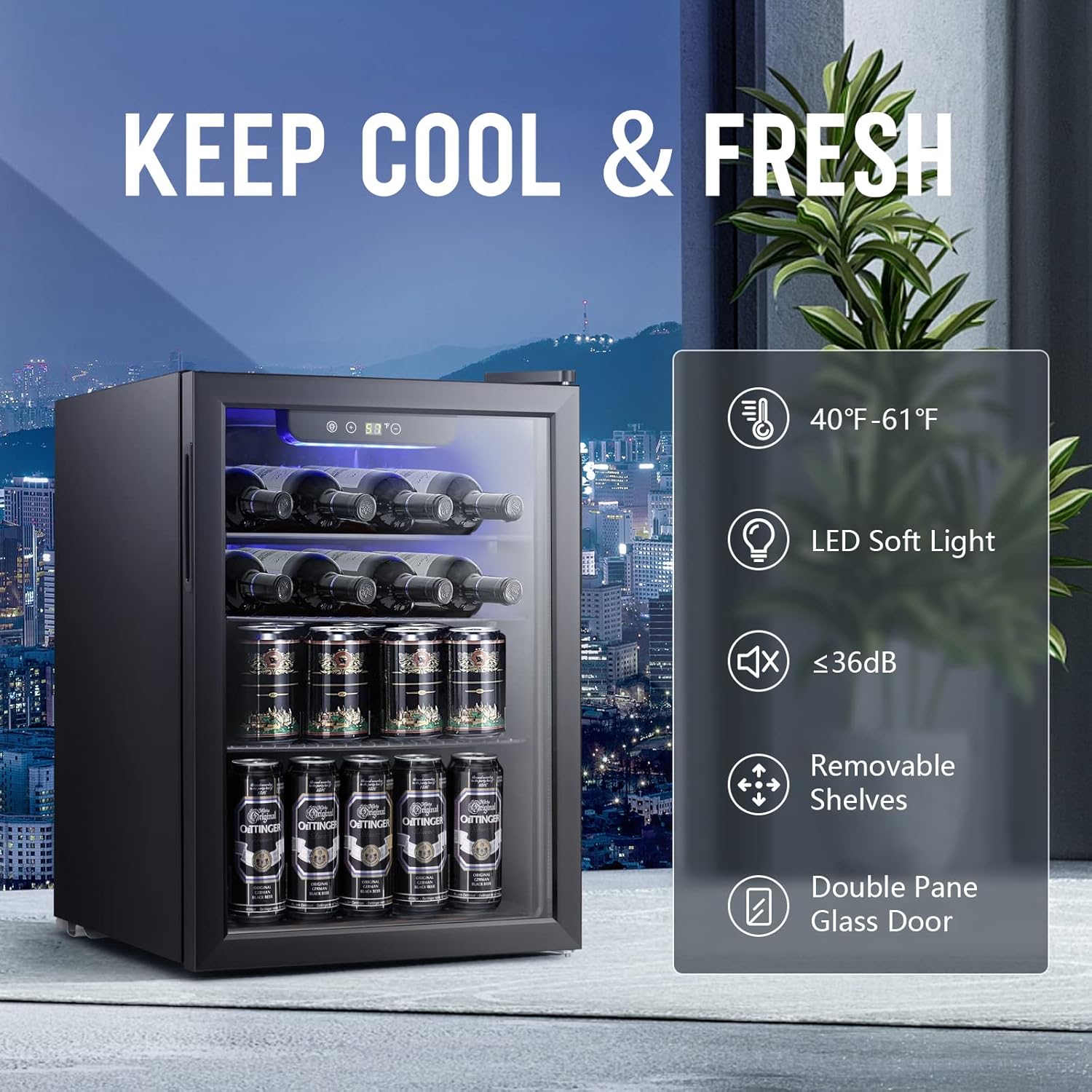 2.6cu.ft Wine Cooler/Cabinet B – Wine Beer Mini Fridge Bewertung und Preis