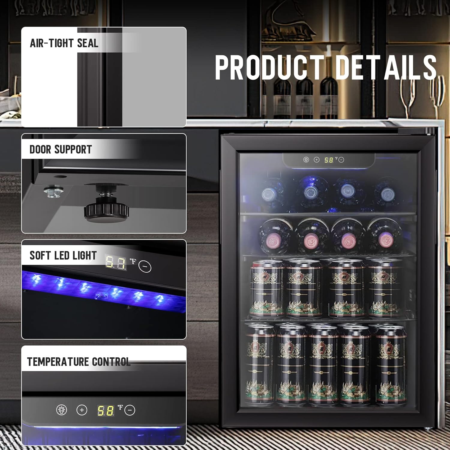 2.6cu.ft Wine Cooler/Cabinet B – Wine Beer Mini Fridge Bewertung und Preis