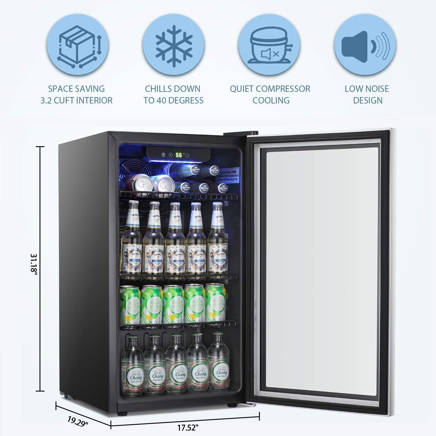 Beverage Refrigerator Cooler - – Wine Beer Mini Fridge Bewertung und Preis