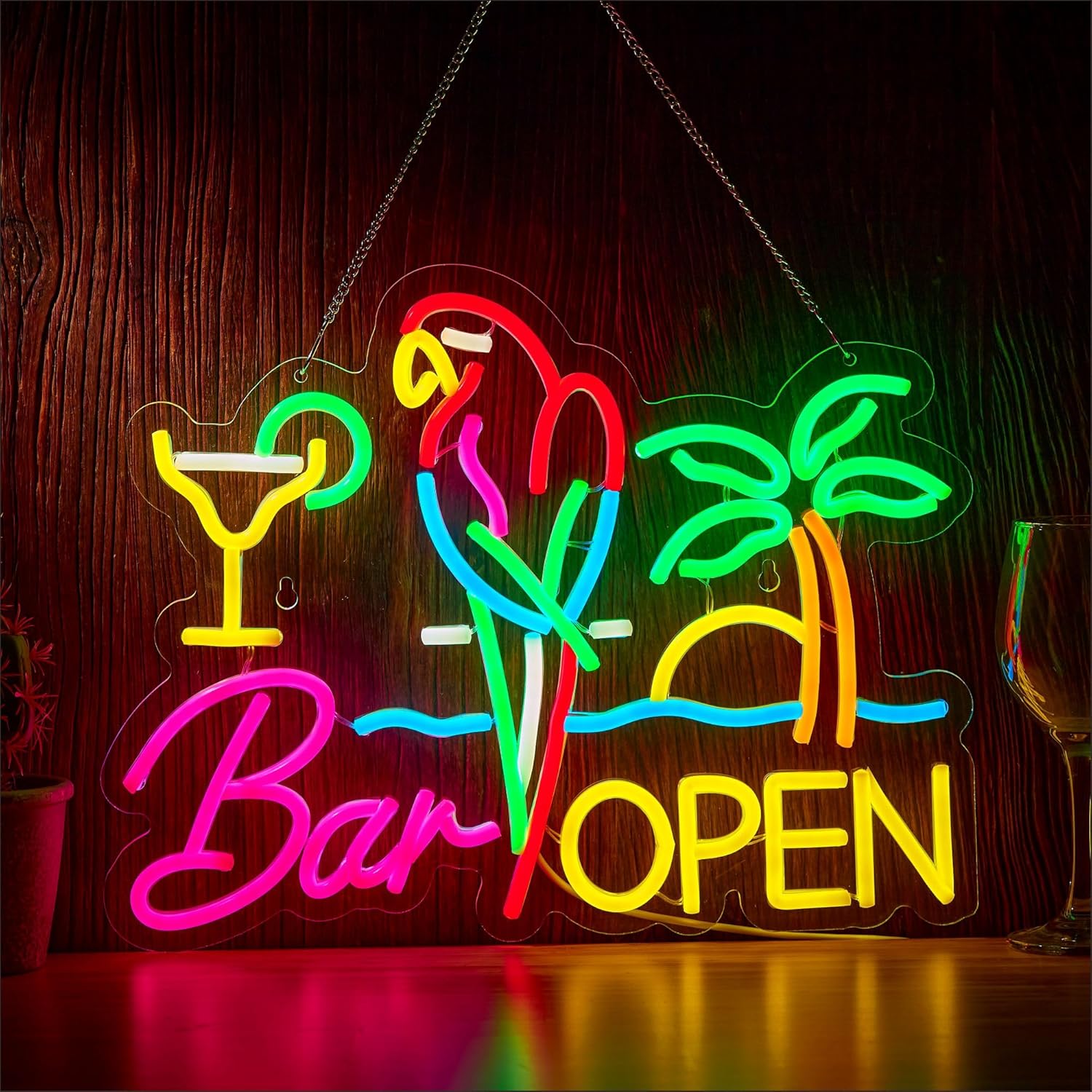 Bar Open Neon Sign Business Ar – Beer & Wine Grab Bewertung und Preis