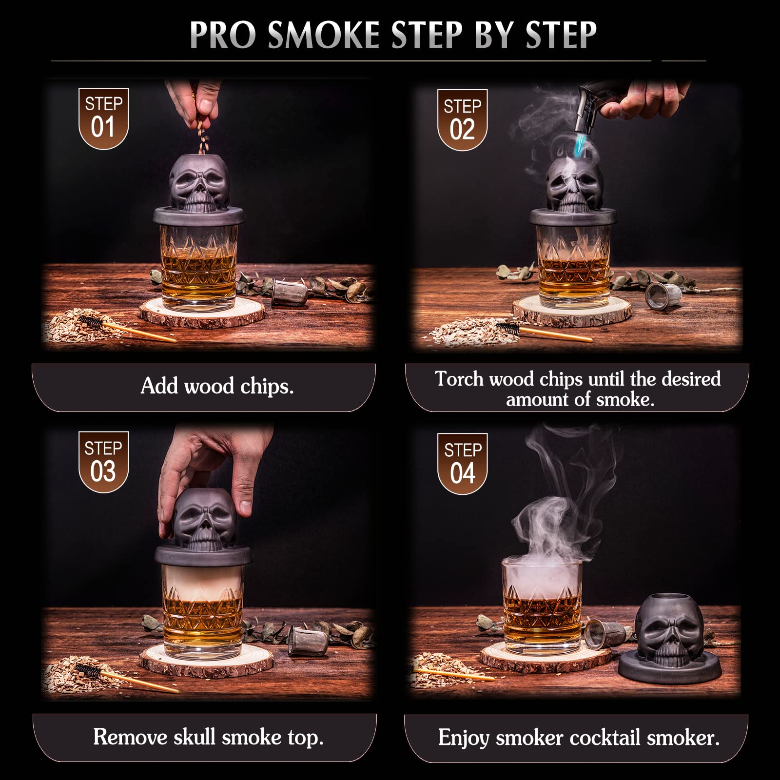 Cocktail Smoker Kit with 4 Fla – Whiskey Stone Set Bewertung und Preis