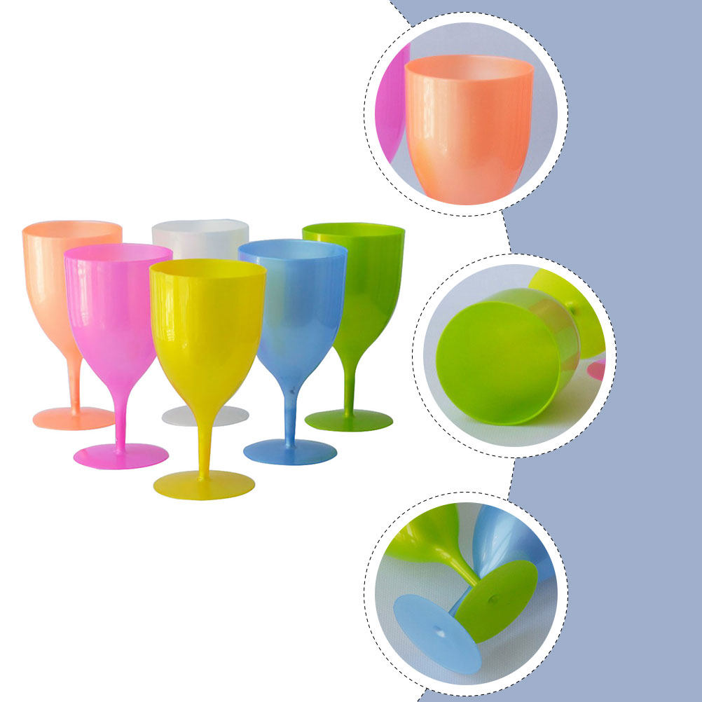 6Pcs Colorful Plastic Goblet S – Wine Beer The Whiskey Bewertung und Preis