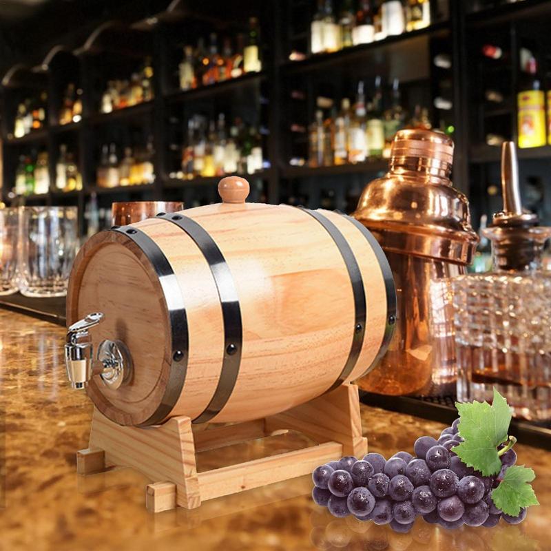 1L/1.5L/3L Wooden Wine Barrel  – Wine Beer Rum Bewertung und Preis