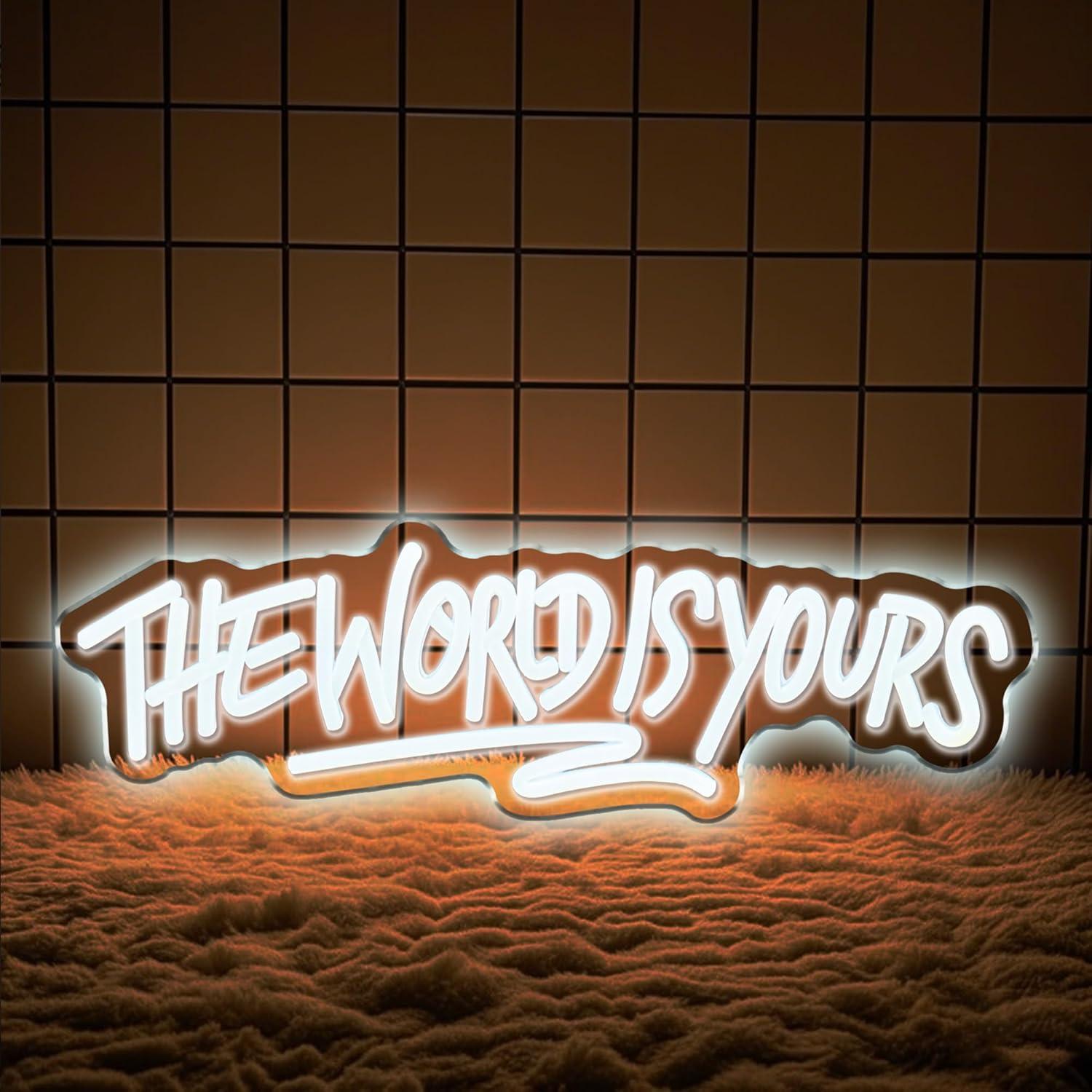 The World is Yours Neon Sign U – Beer & Wine Grab Bewertung und Preis