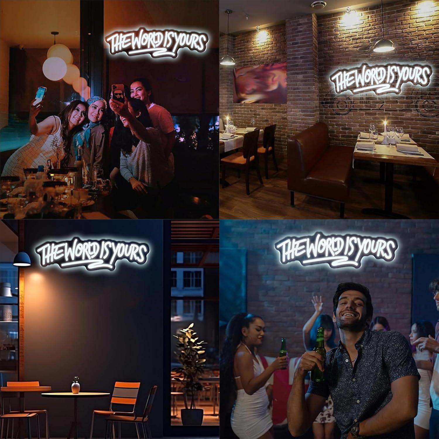 The World is Yours Neon Sign U – Beer & Wine Grab Bewertung und Preis