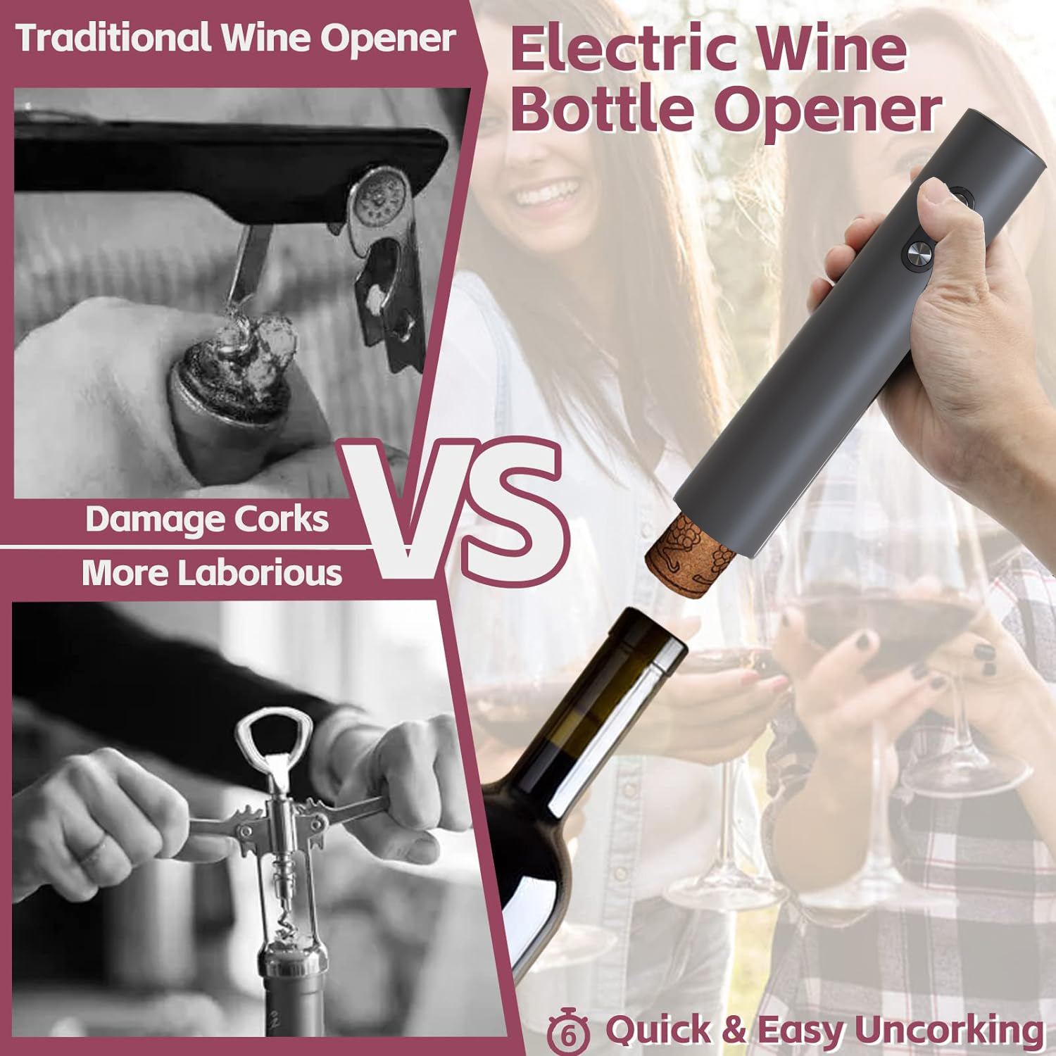 Electric Wine Opener, Black Co – Wine Opener Electric Bewertung und Preis