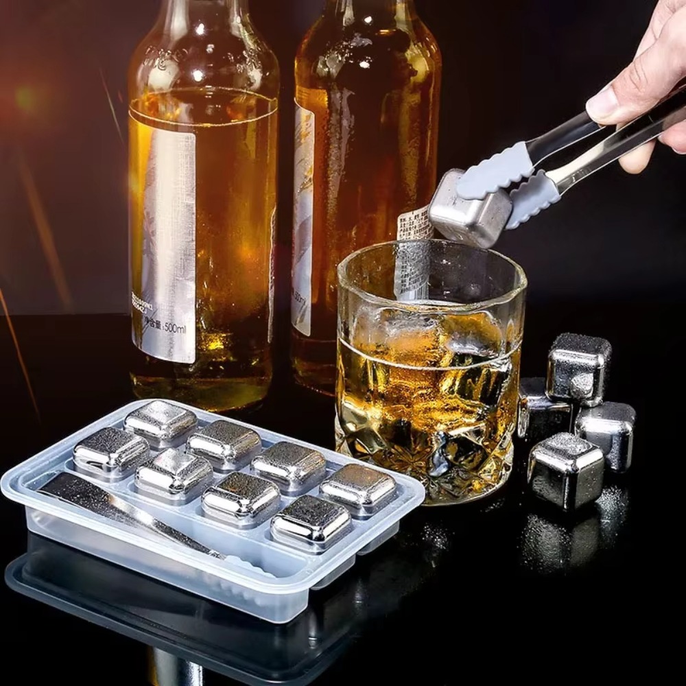 4/6/8 Pcs Stainless Steel Ice  – Whiskey Stone Set Bewertung und Preis