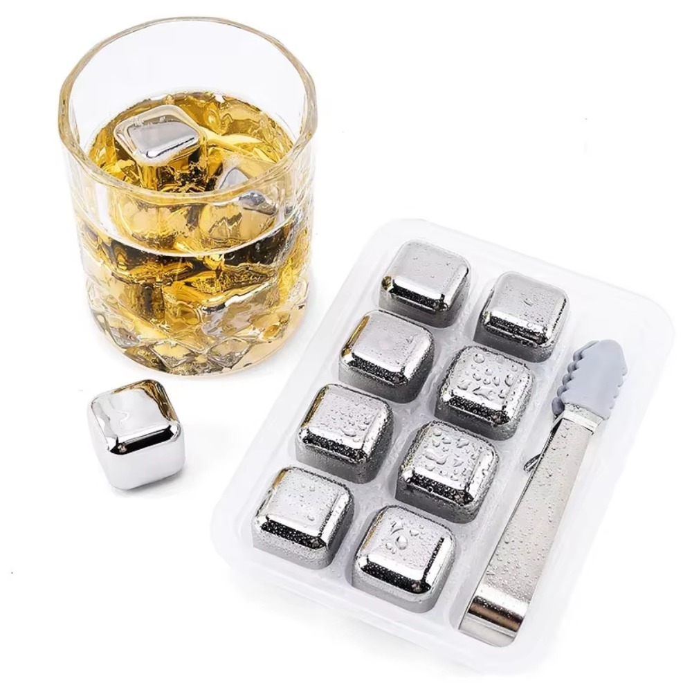4/6/8 Pcs Stainless Steel Ice  – Whiskey Stone Set Bewertung und Preis