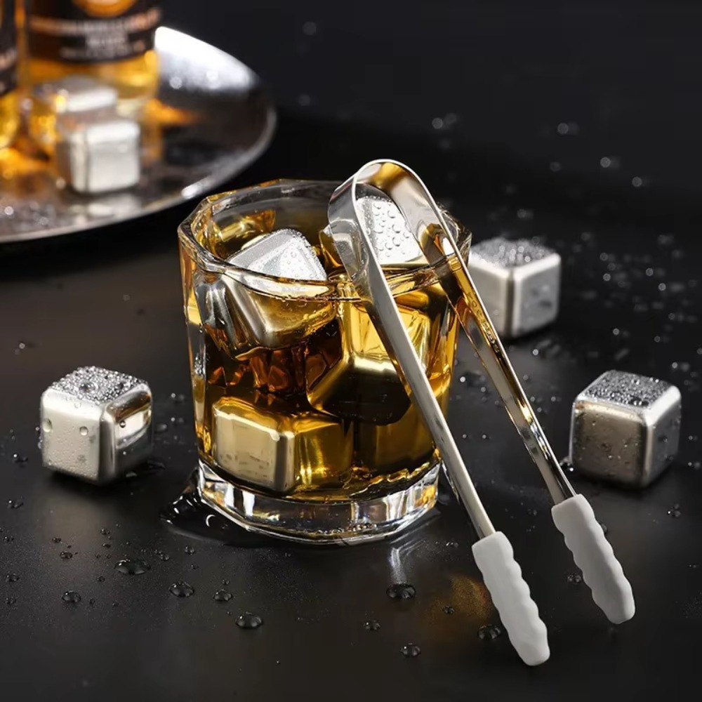 4/6/8 Pcs Stainless Steel Ice  – Whiskey Stone Set Bewertung und Preis