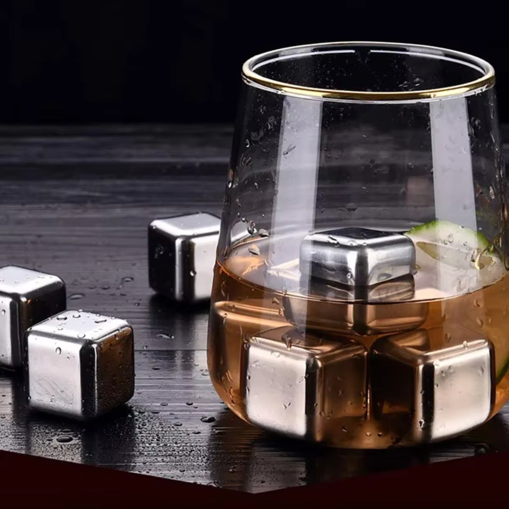 4/6/8 Pcs Stainless Steel Ice  – Whiskey Stone Set Bewertung und Preis