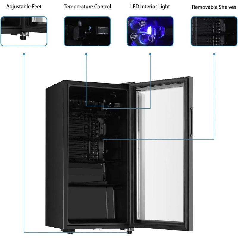 Beverage Refrigerator, 3.2 Cu. – Wine Beer Mini Fridge Bewertung und Preis