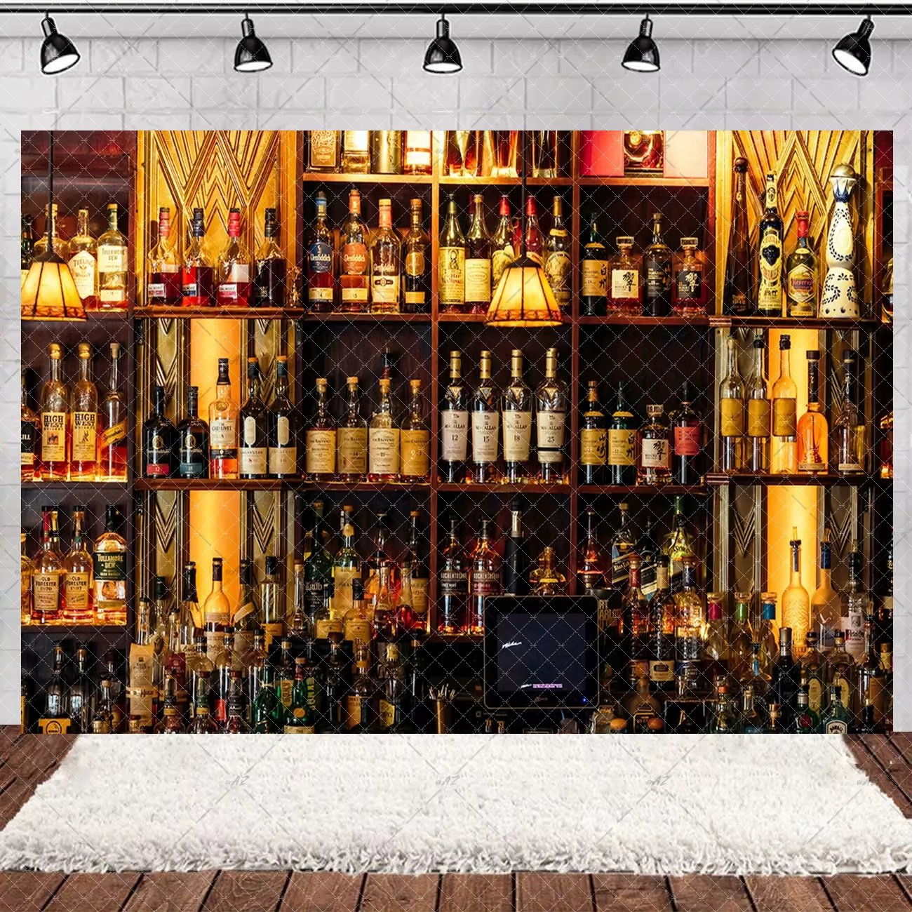 Whiskey Bar Bottle Theme Backd – Wine Beer Whiskey Year Bewertung und Preis