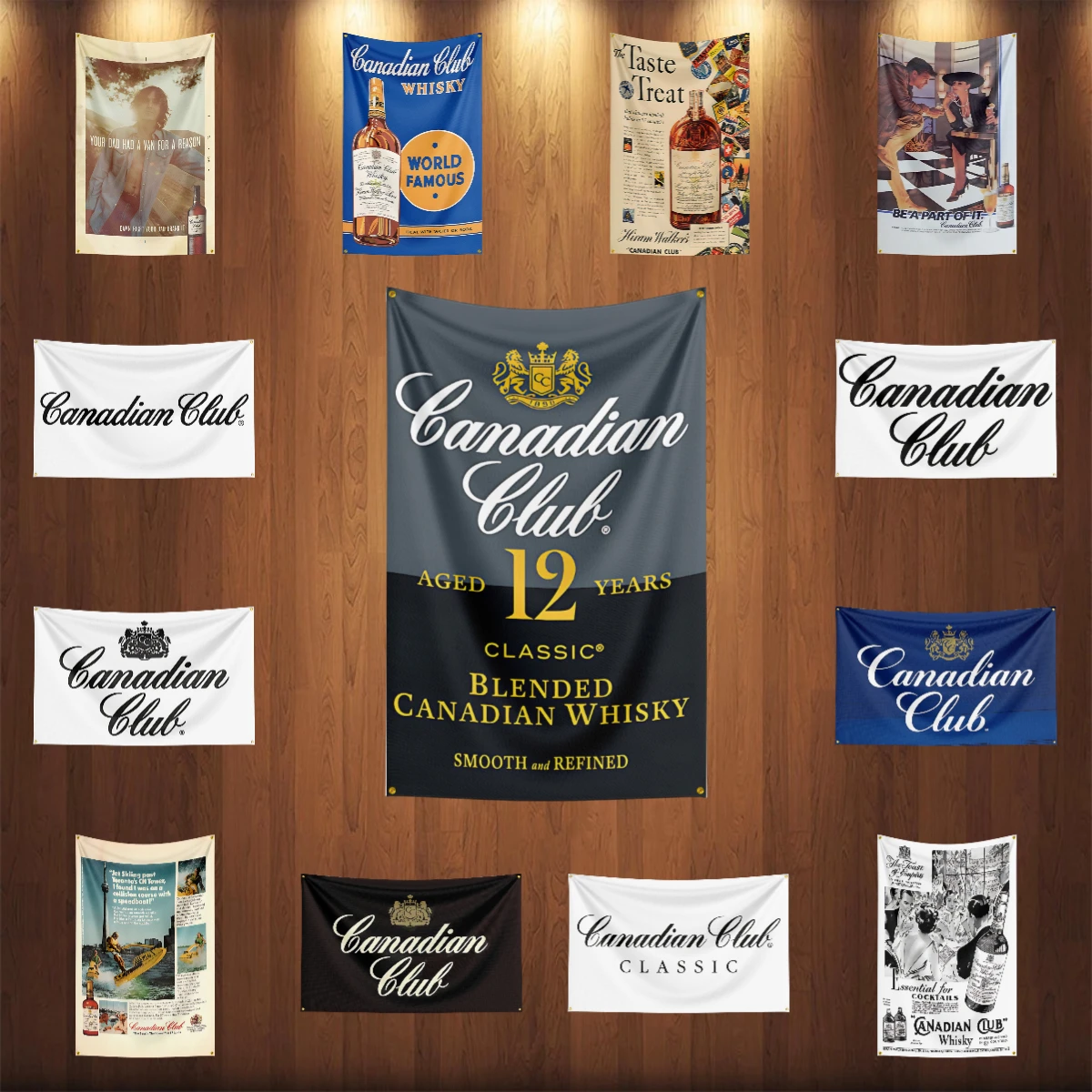 3×5ft whisky C-canadian clubs  – Wine Beer Rum Bewertung und Preis