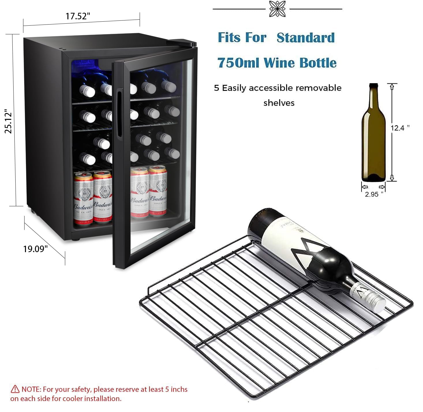 16 Bottle Wine Cooler/Cabinet  – Wine Beer Mini Fridge Bewertung und Preis