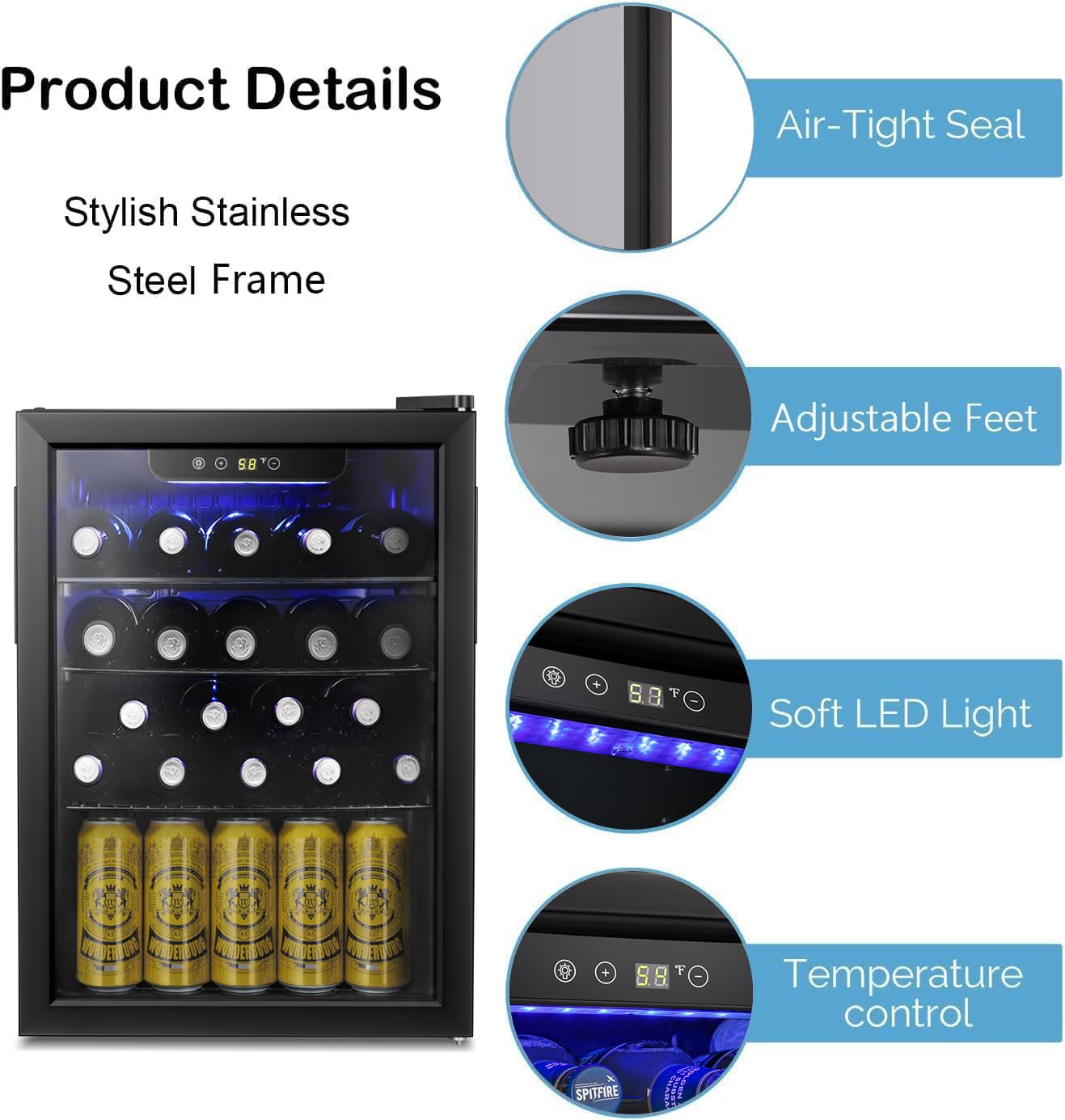 16 Bottle Wine Cooler/Cabinet  – Wine Beer Mini Fridge Bewertung und Preis