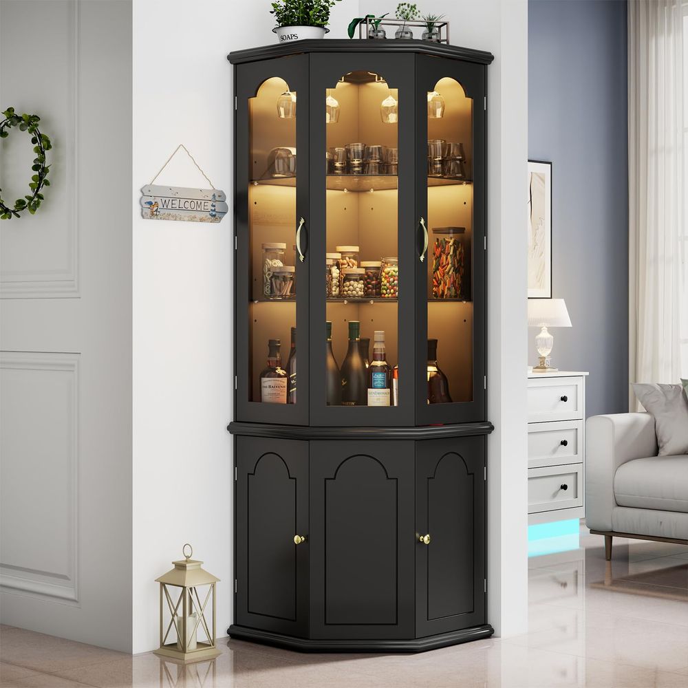 Corner Bar Cabinet w LED Light – Wine & Beer Emporium Bewertung und Preis