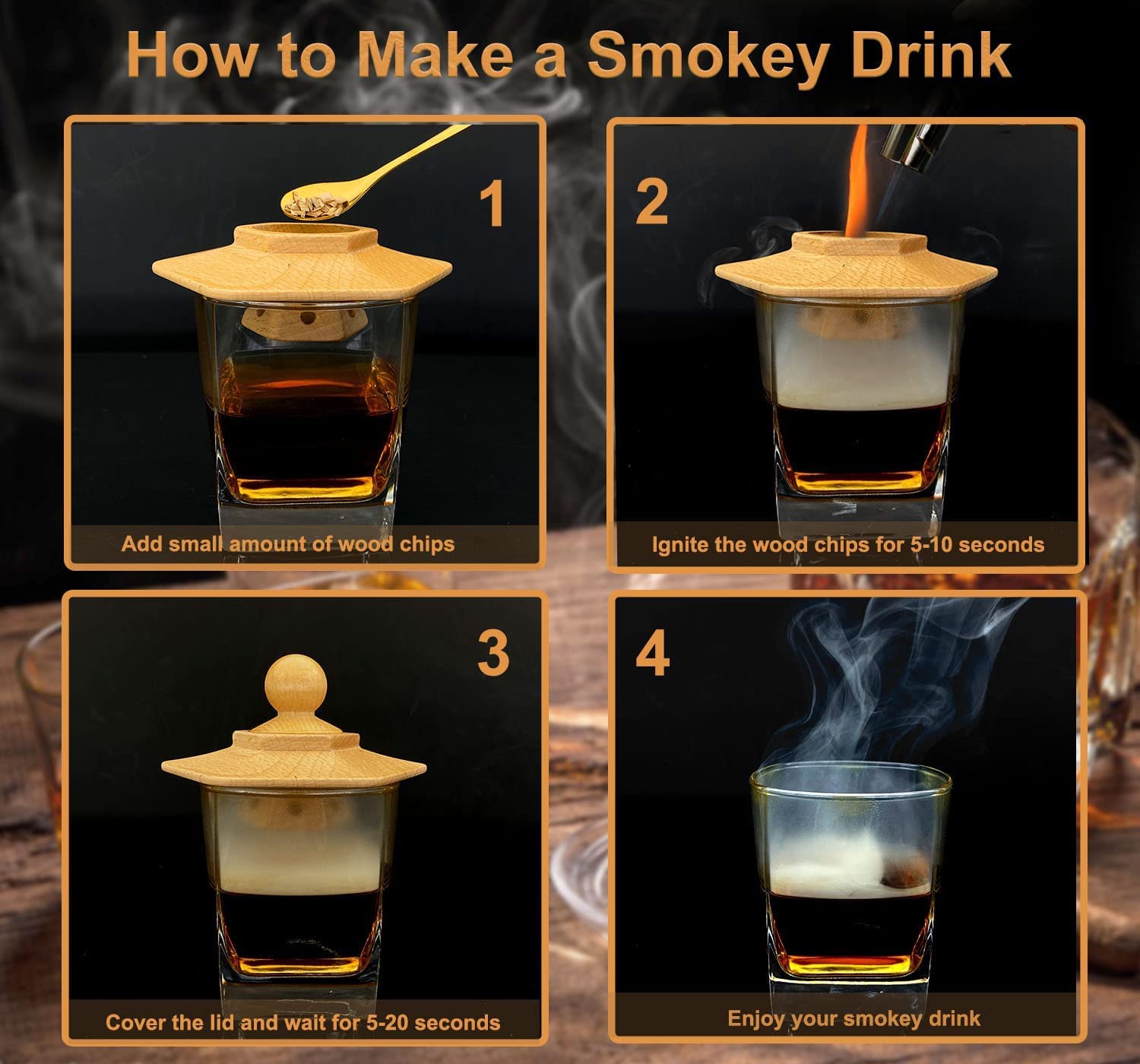 Cocktail Smoker Kit for Bourbo – Whiskey Stone Set Bewertung und Preis