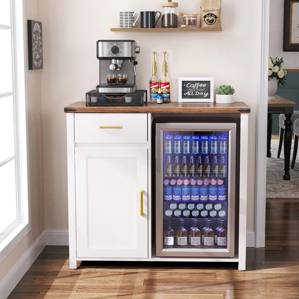 Coffee Bar with Mini Fridge Sp – Wine & Beer Emporium Bewertung und Preis